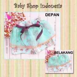 PS041 Celana Rok Impor Summer Flower 67 Tosca  large